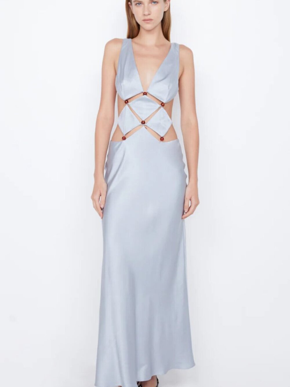 Bec + Bridge Agathe Diamond Dress in Blue (Dove Blue) - Size AU 8 / US 4